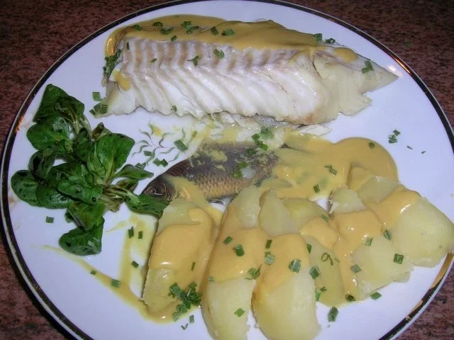 Kabeljau gedünstet mit Senfsauce, - Rezept - Bild Nr. 2