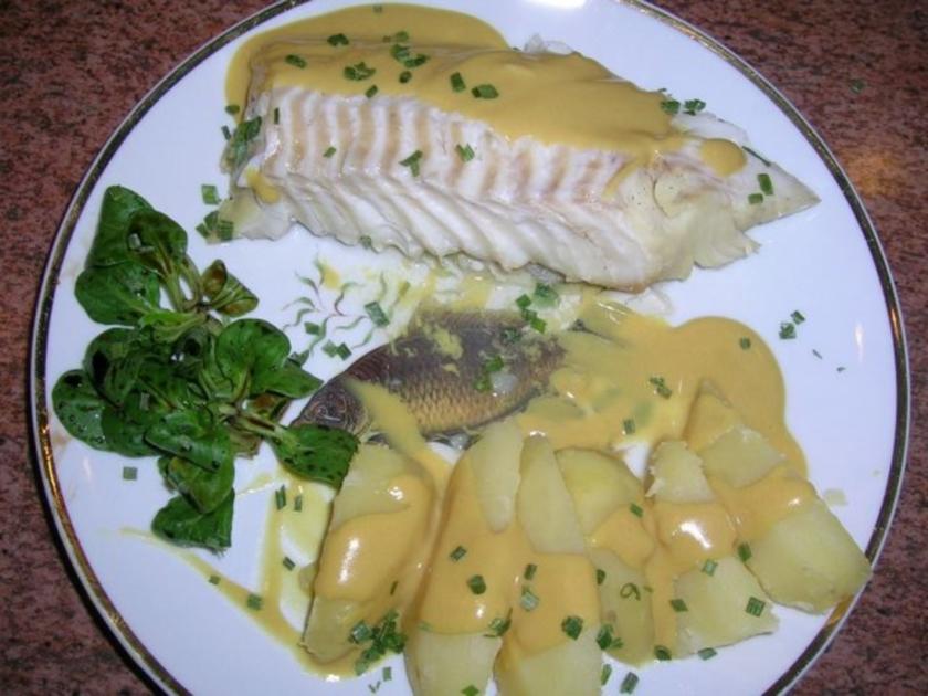 Kabeljau gedünstet mit Senfsauce, - einfach - von rowiwo