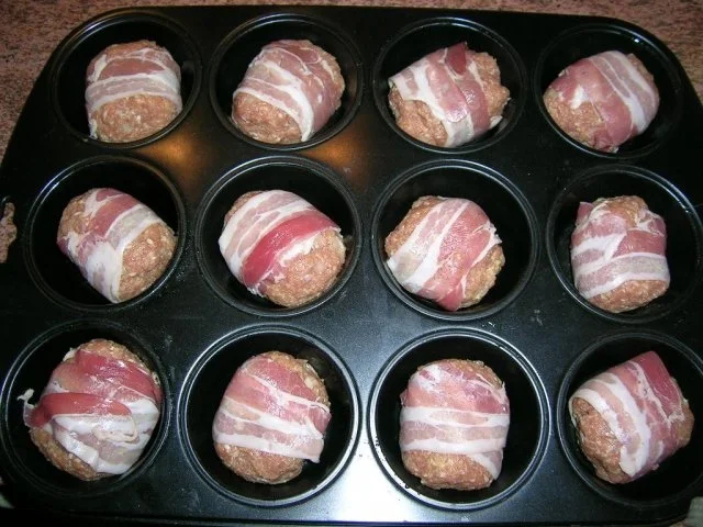 Kleine falsche Hasen in der Muffinform, mit karamellisierten Möhrchen und Kartoffeln - Rezept - Bild Nr. 3