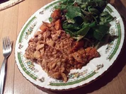 Vegetarische Adventslasagne an fruchtigem Feldsalat - Rezept