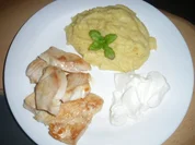 Hühnchen mit Polenta und Schmand - Rezept