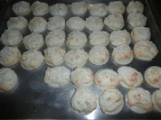 Weihnachtsgebäck : Kokos - Plätzchen  mit einem Hauch Zitrone ! ca.75 - Rezept