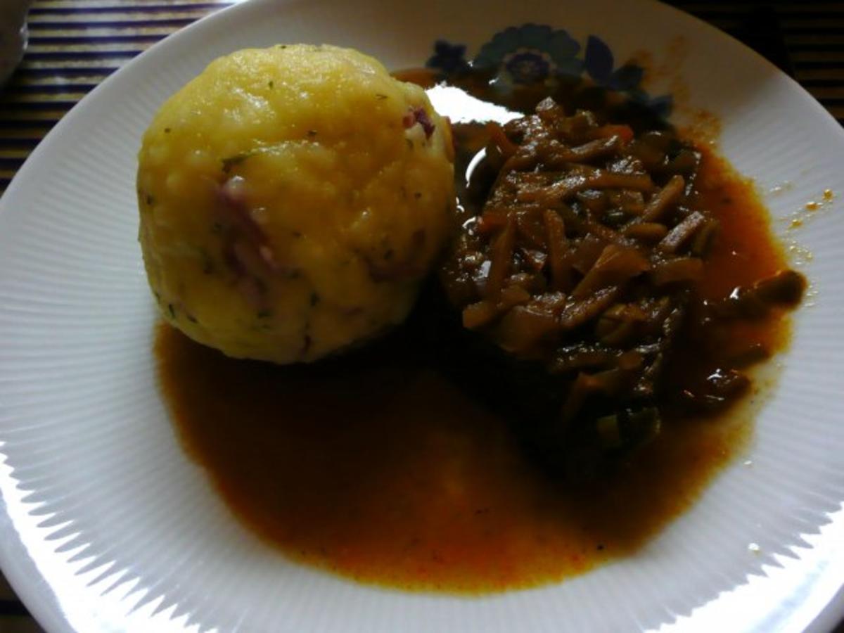 Kartoffelknödel Variation & Bratenfleisch & Feldsalat - Rezept - Bild Nr. 7