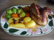 Rezept: 3. Adventsessen / Adventsmenü Orangenhähnchen in Rosinensoße mit Rosenkohl und Kartoffeln 3. Adventsessen / Adventsmenü Orangenhähnchen in Rosinensoße mit Rosenkohl und Kartoffeln - Rezept