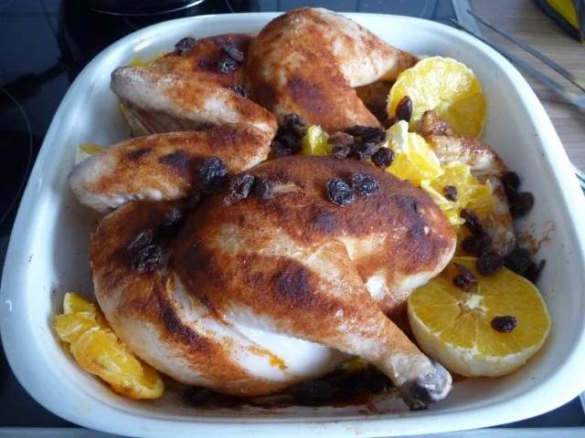 3. Adventsessen / Adventsmenü Orangenhähnchen in Rosinensoße mit Rosenkohl und Kartoffeln - Rezept - Bild Nr. 11