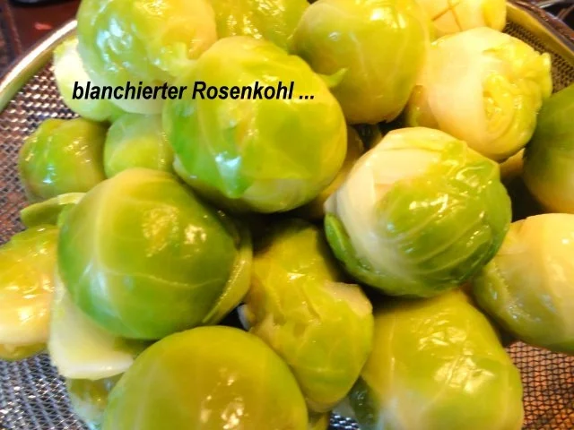 Rezept: Gemüse: ROSENKOHL in Schinkenwürfel Bild Nr. 5 Gemüse: ROSENKOHL in Schinkenwürfel - Rezept - Bild Nr. 5