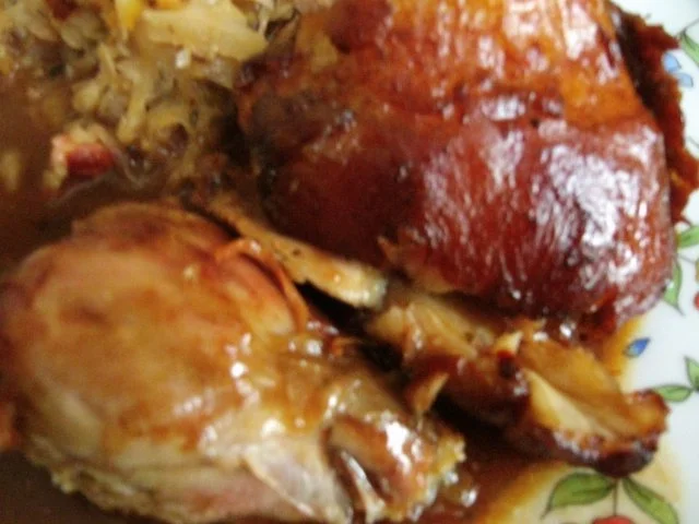 Eisbein  rückwärts gegart mit Lebkuchensauce - Rezept - Bild Nr. 2