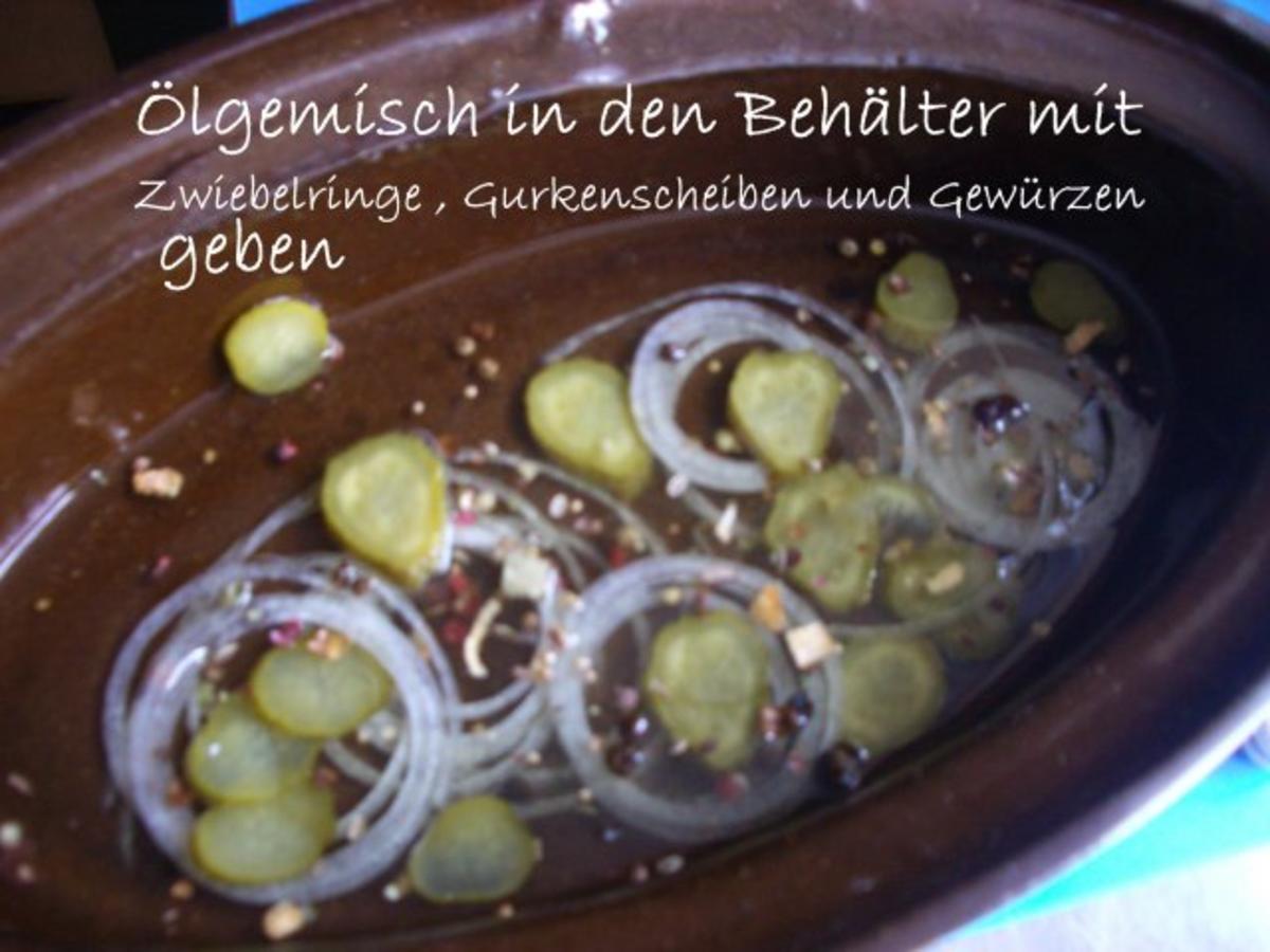 Gabelbissen  -  Matjesfilet in Öl - Rezept - Bild Nr. 4