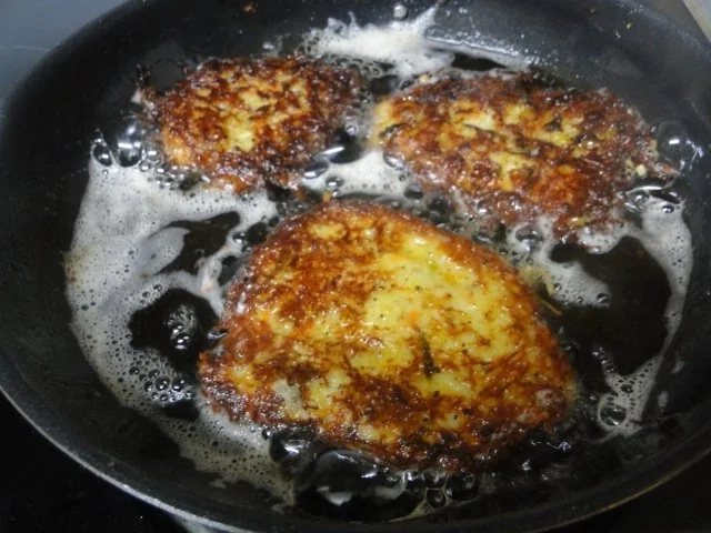 Reibekuchen mit Schlangengurke und nix mit süß, herzhaft 13 Stück, alleine gefuttert, Aua - Rezept