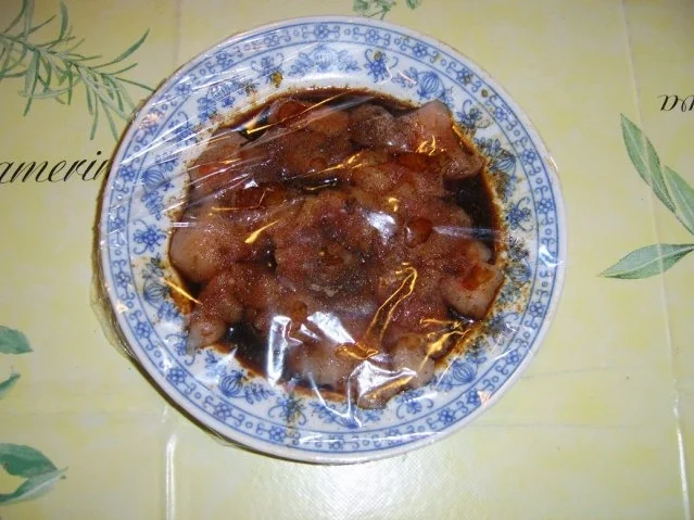 Rezept: Pflaumen-Hühnchen mit Glasnudeln als Auflauf Bild Nr. 7 Pflaumen-Hühnchen mit Glasnudeln als Auflauf - Rezept - Bild Nr. 7