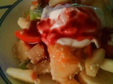 Rezept: Weihnachtlicher Obstsalat mit Karibikflair Weihnachtlicher Obstsalat mit Karibikflair - Rezept