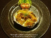 Ofenkartoffeln auf Alufolie mit Schnittlauchsahnecreme und Garnelen Kräuter Knoblauch Würz - Rezept