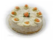 Pikante Crepes - Torte mit Räucherlachs - Rezept