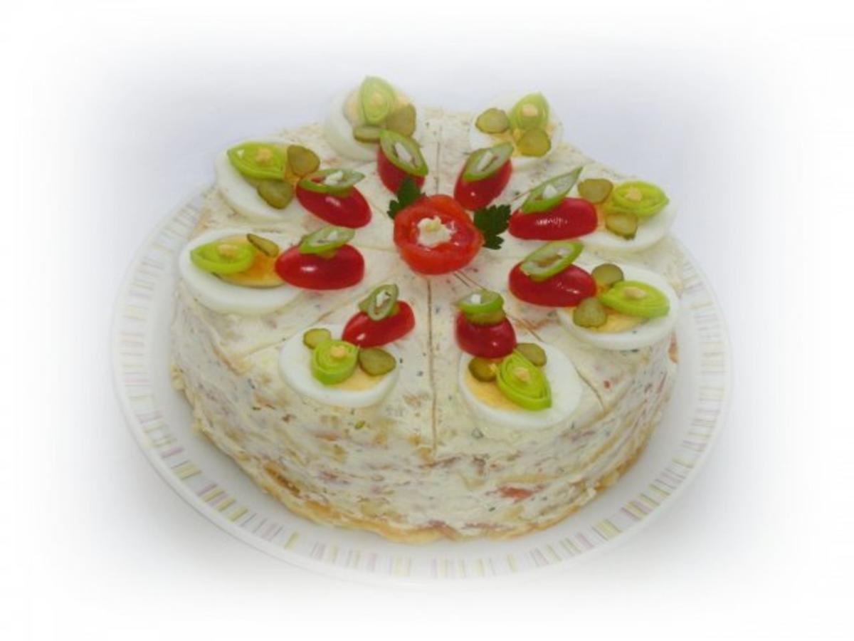 Pikante Crepes - Torte mit Räucherlachs - Rezept - Bild Nr. 17