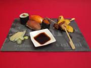 Sushi und Sate-Spieße - Rezept