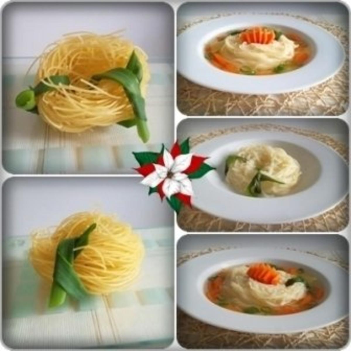 Weihnachtliche Hühnersuppe mit Nestnudeln - Rezept - Bild Nr. 11