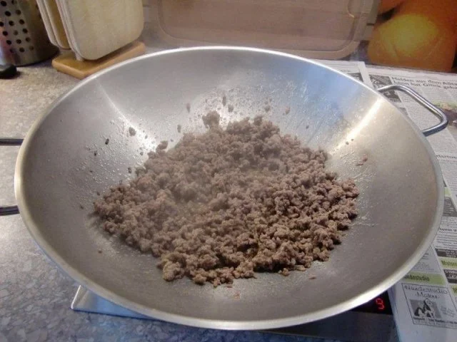 Scharfe Reisnudeln mit Hackfleisch aus dem Wok - Rezept - Bild Nr. 7