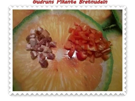 Nudeln: Bratnudeln mit Paprika, Käse und Speck - Rezept - Bild Nr. 3