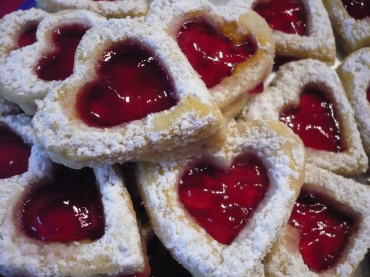 Bilder für histaminfreie Linzer Vanille-Marzipanherzen - Rezept