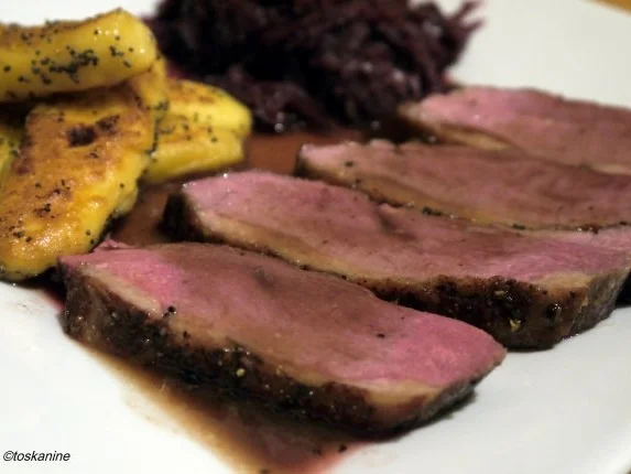 Rosa gebratene Entenbrust mit Rotweinsauce - Rezept - Bild Nr. 13