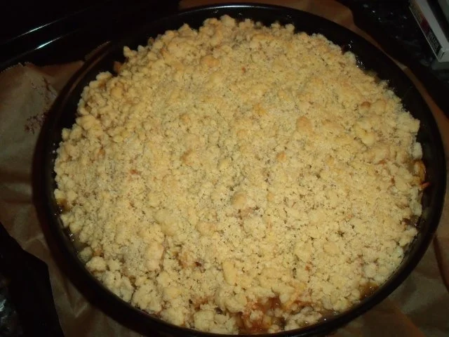 Apfel-Käsetorte mit Zimtstreuseln - Rezept