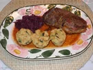 Rezept: Heilig Abend Essen 2012 : Entenbrust an Rotkohl dazu Kartoffel-Semmelknödel Heilig Abend Essen 2012 : Entenbrust an Rotkohl dazu Kartoffel-Semmelknödel - Rezept