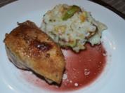 Feigen-Gorgonzola-Risotto zu Entenbrust an Portweinjus - Rezept