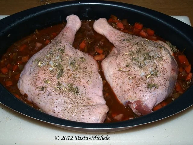 Rezept: Gänsekeulen nach pommerscher Art mit Backpflaumensauce Bild Nr. 3 Gänsekeulen nach pommerscher Art mit Backpflaumensauce - Rezept - Bild Nr. 3