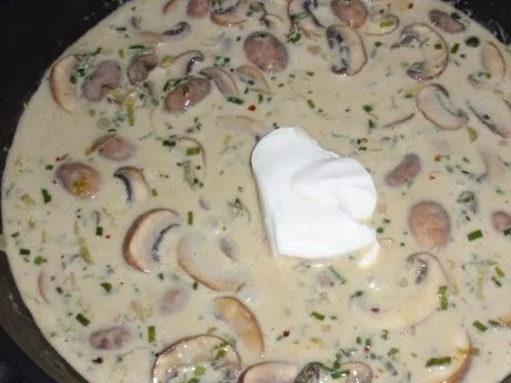 Rezept: Filet in Champignon-Rahmsoße und Fettuccine agli Spinaci Bild Nr. 11 Filet in Champignon-Rahmsoße und Fettuccine agli Spinaci - Rezept - Bild Nr. 11