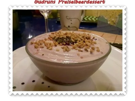 Dessert: Preiselbeerdessert mit Weihnachtssirup - Rezept