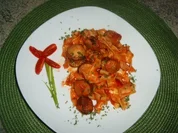 Nudel -Bratwurst-Weißwurstpfanne - Rezept