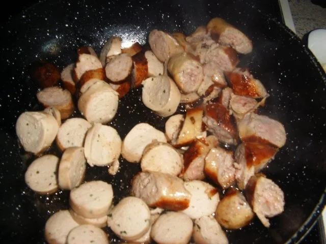 Nudel -Bratwurst-Weißwurstpfanne - Rezept - Bild Nr. 2