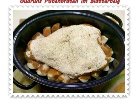 Rezept: Geflügel: Putenbraten im Teigmantel mit Sesamsoße und grüne Bohnen im Schinkenmantel Bild Nr. 11 Geflügel: Putenbraten im Teigmantel mit Sesamsoße und grüne Bohnen im Schinkenmantel - Rezept - Bild Nr. 11