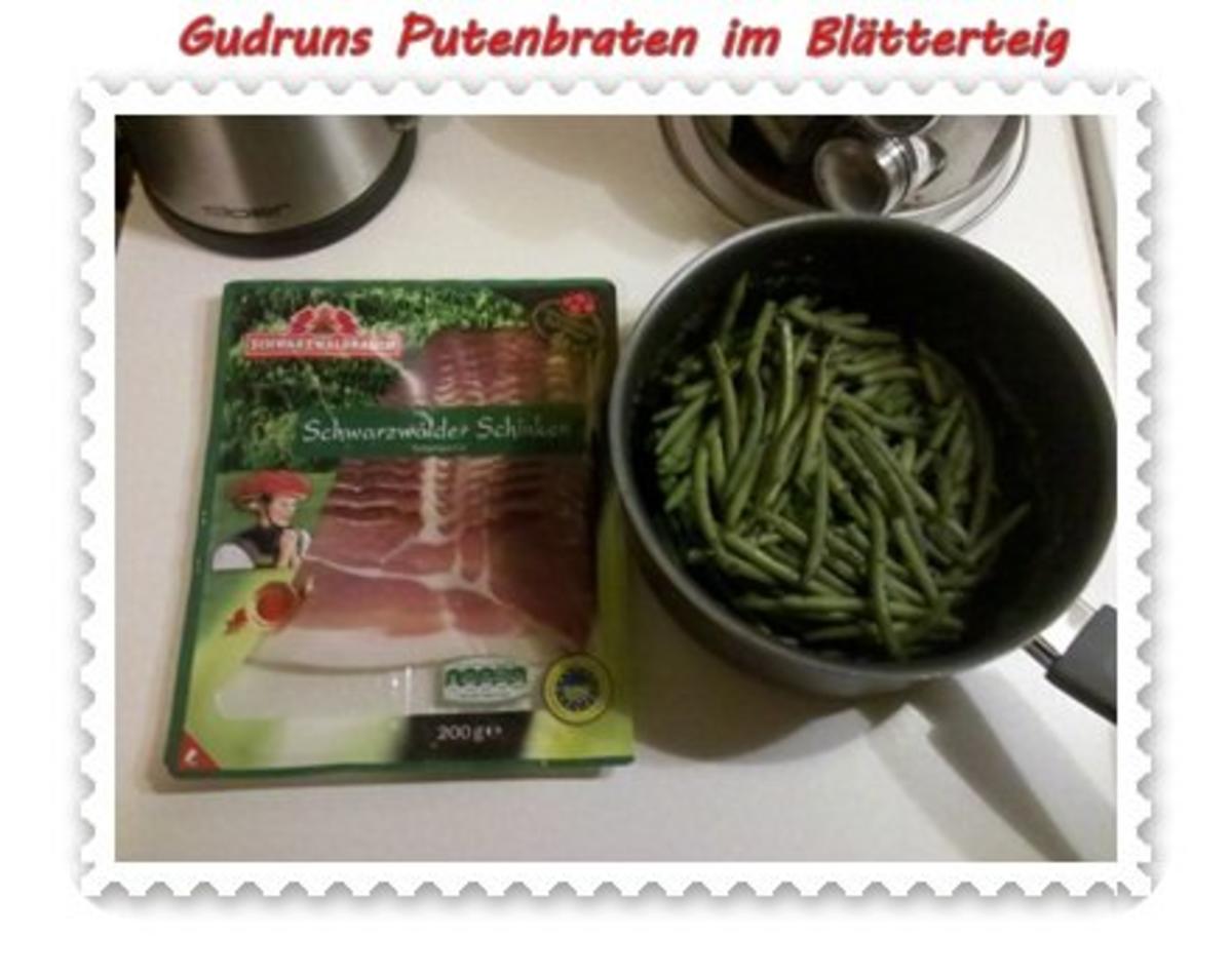 Gemüse: Putenbraten im Teigmantel mit Sesamsoße und grüne Bohnen im Schinkenmantel II - Rezept - Bild Nr. 6