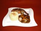 Kaninchen mit Oliven an Selleriepüree - Rezept