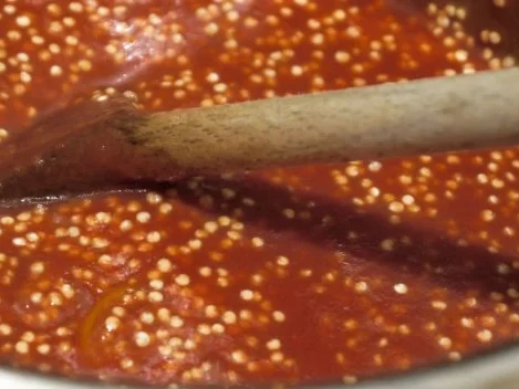 Hackfleisch-Möhren-Röllchen auf Tomaten-Quinoa - Rezept - Bild Nr. 12