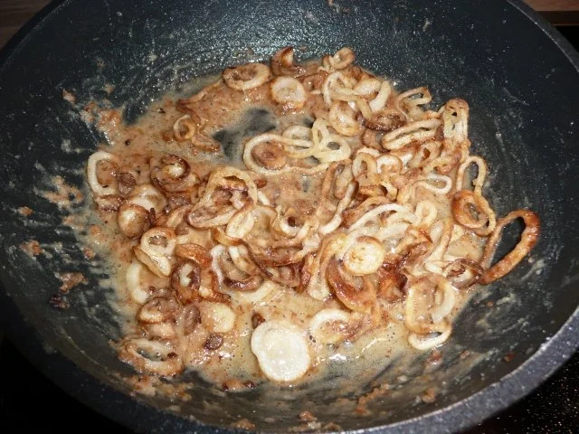 Hirschbraten mit Kartoffel-Plätzchen,Pfifferlingen und Jägersalat - Rezept - Bild Nr. 8