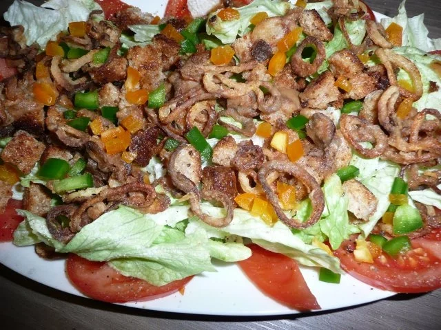 Hirschbraten mit Kartoffel-Plätzchen,Pfifferlingen und Jägersalat - Rezept - Bild Nr. 10