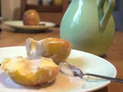 Gebackene Äpfel mit süsser Béchamelsauce - Rezept