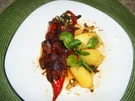Rote Spitzpaprika mit Spinat - Käsefüllung - Rezept
