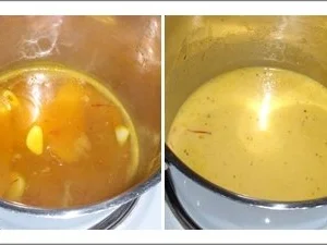 Seezunge auf gebratenem Fenchel-Tomatengemüse, Kartoffelpüree und Safran-Vanille-Sauce - Rezept - Bild Nr. 5