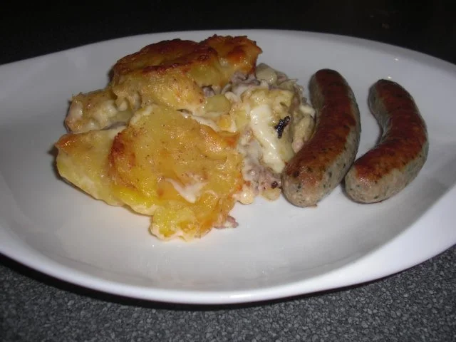 KArtoffelgratin mit HAckfleich auf einem GEmüsebett - Rezept - Bild Nr. 3