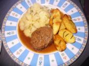 Pastinaken, Rosmarinkartoffeln und Reste vom falschen Hasen - Rezept