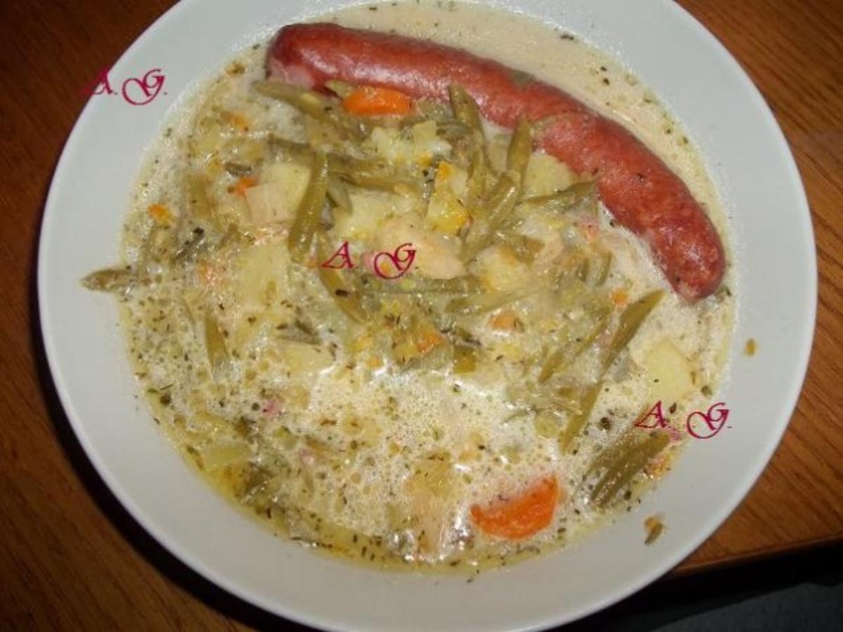 Grüne Bohnensuppe - einfach - 69 kcal/100g