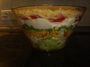 Schichtsalat Mit Eisbergsalat Und Mais Rezepte Kochbar De