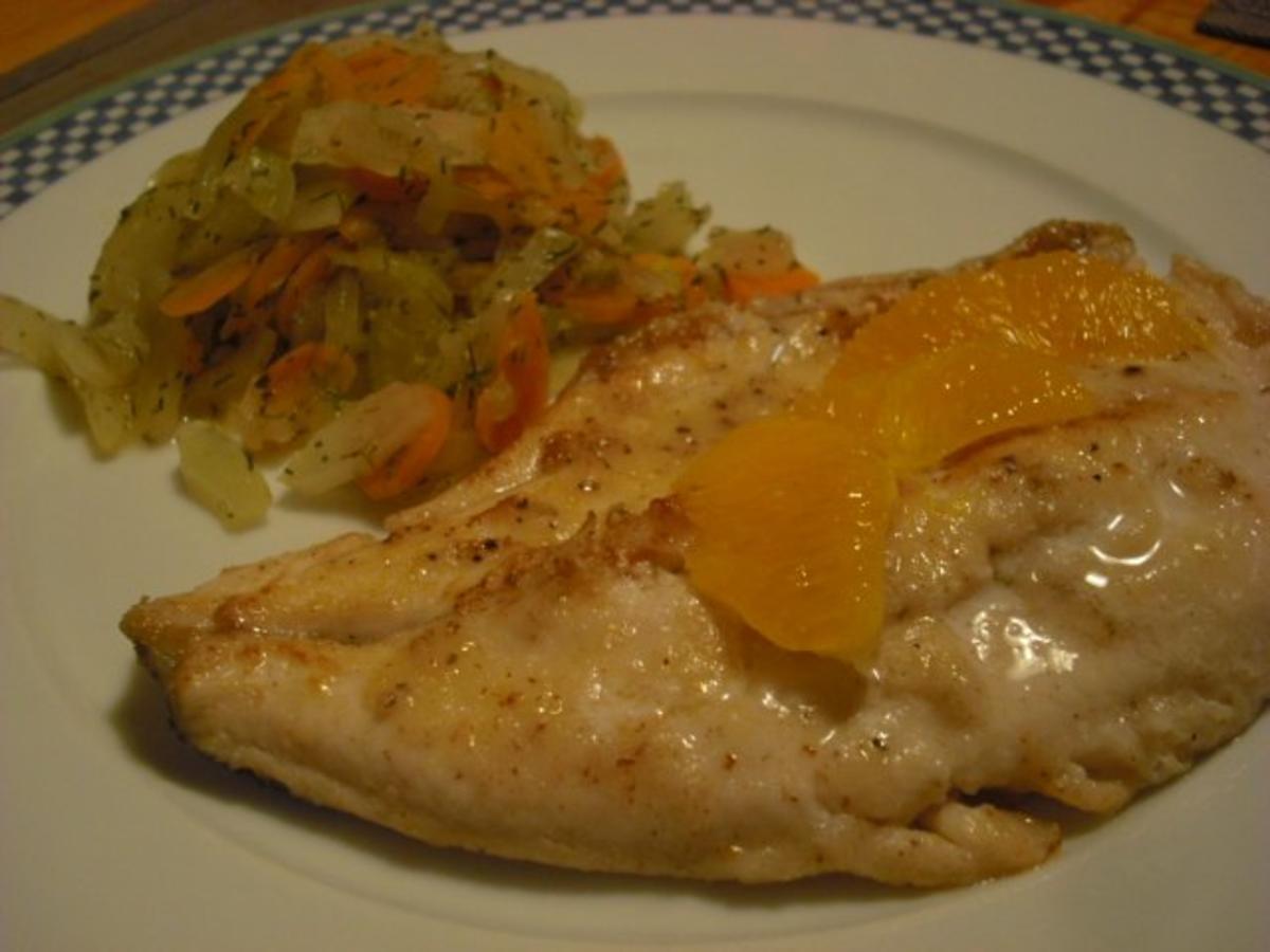 Forellenfilets mit Fenchel-Gelbe-Rüben-Gemüse - Rezept - Bild Nr. 6