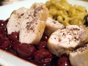 Hähnchenbrust mit Pfefferkirschen - Rezept