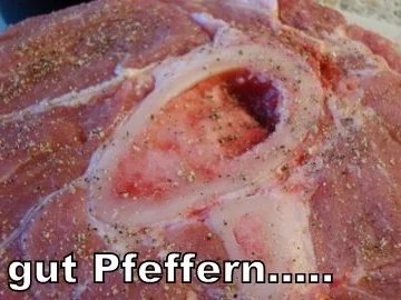 Rezept: geschmorte Kalbsbeinscheibe Bild Nr. 4 geschmorte Kalbsbeinscheibe - Rezept - Bild Nr. 4