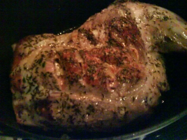 Rezept: Lammschulter mit Knoblauch gespickt und NT-gegart Bild Nr. 4 Lammschulter mit Knoblauch gespickt und NT-gegart - Rezept - Bild Nr. 4