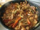 Rahmpfännchen mit Kotelett  Pilzen und Backofenkartoffeln - Rezept
